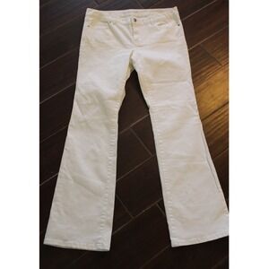 MICHAEL KORS White Bootcut Jeans Women's Size 8 Cotton Blend Flare Leg